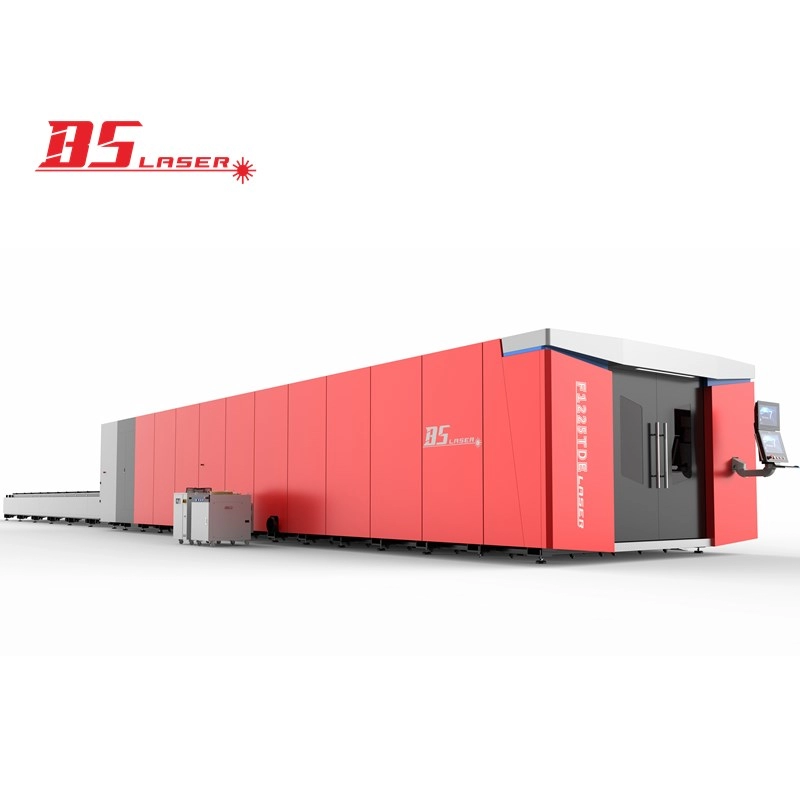 BAISHENG LASER Ultra-haute puissance CNC Machine de découpe de tôle Machine de découpe laser à fibre avec changeur de palettes et entièrement fermé