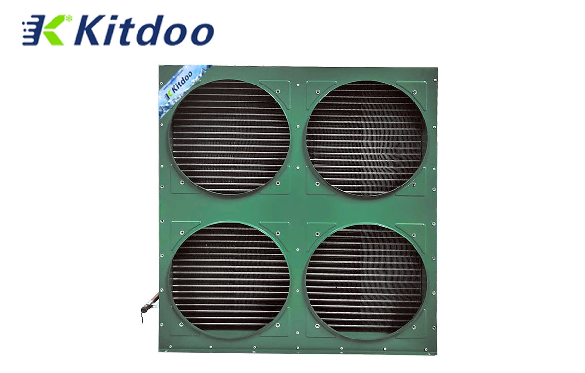 Condensateurs de couleur bitzer de refroidissement par air de réfrigération à quatre ventilateurs