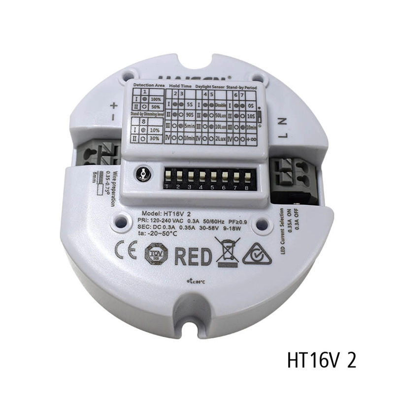 Détecteur de mouvement Gradateur 5.8G Capteur de fréquence Sortie LED Puissance 9-18W