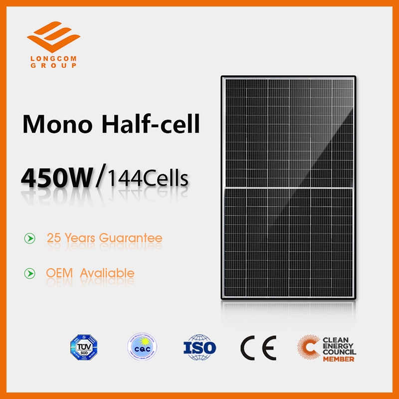 Mono panneau solaire Longcom haute efficacité 385W avec certificat CE TUV