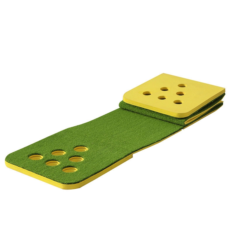 Tapis de balle d'entraînement de golf double putter intérieur et extérieur