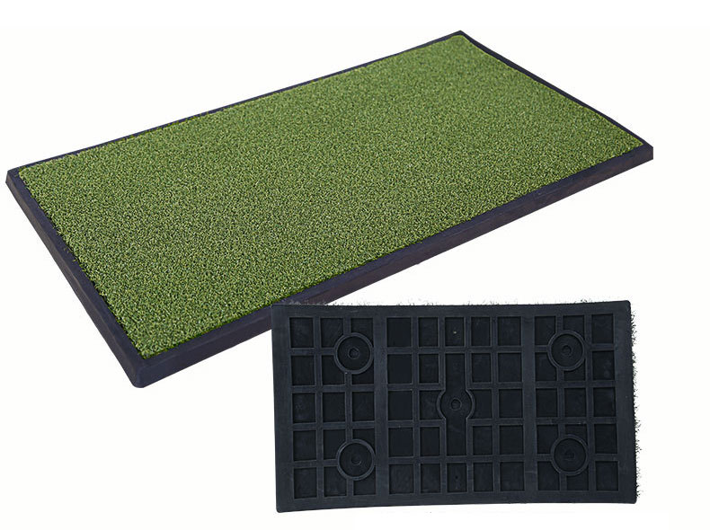 Monochrome short grass non slip rubber bottom hitting mat