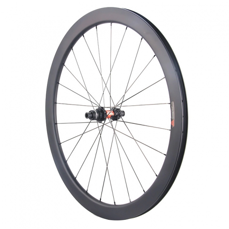Paire de roues à disque en carbone 700C vélo de route 27 mm de large frein à disque carbone pneu