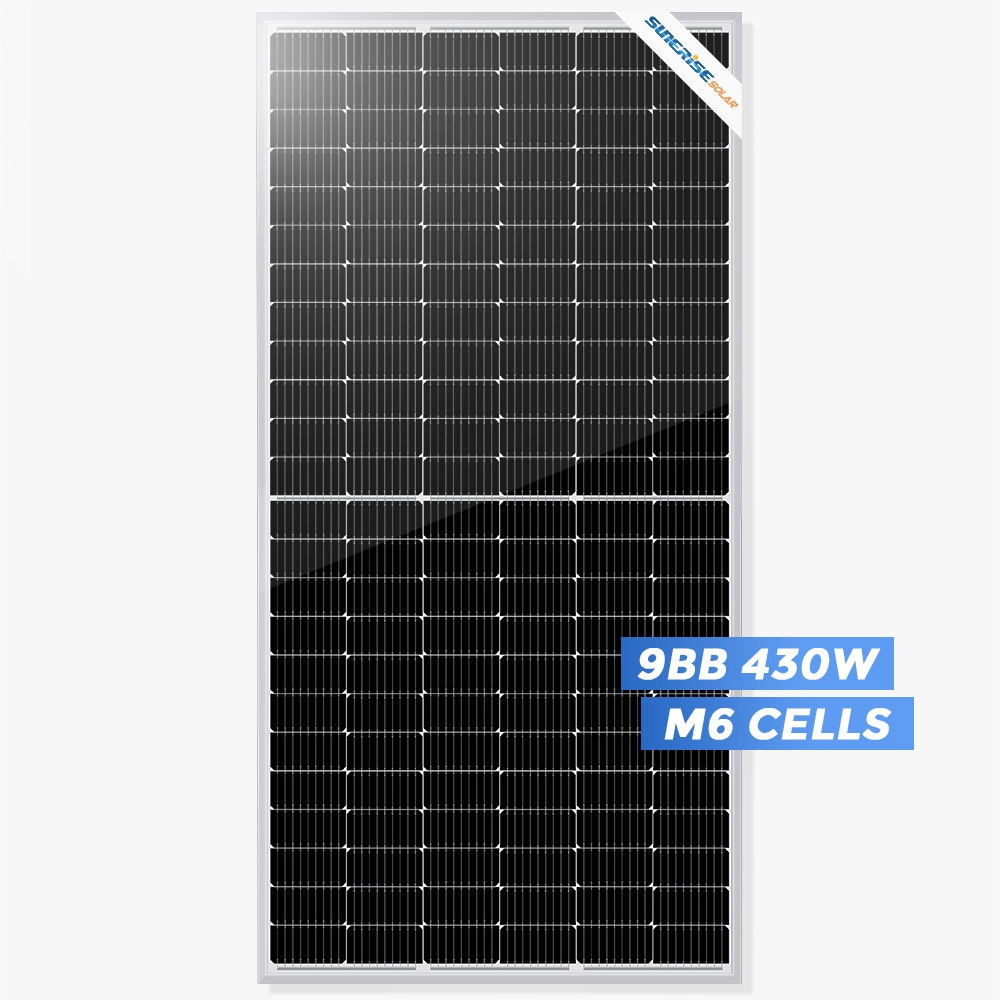 Panneau solaire de 430 watts à moitié coupé de 166 mm avec le meilleur prix