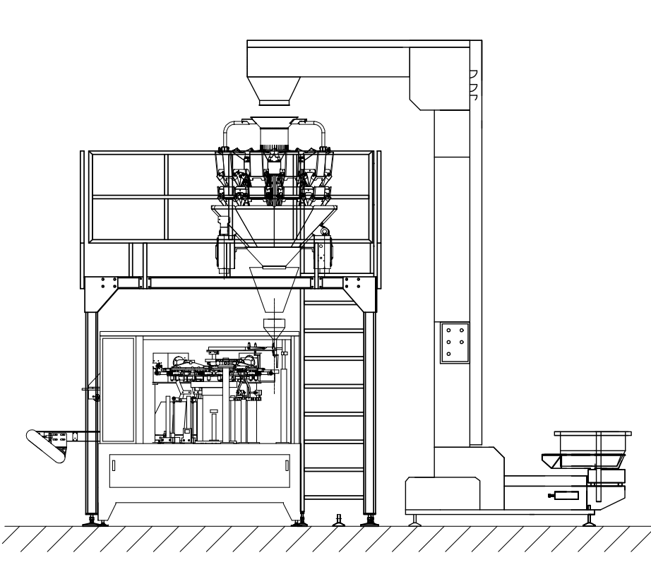 Premade doypack bag rotary granule pouch packing machine