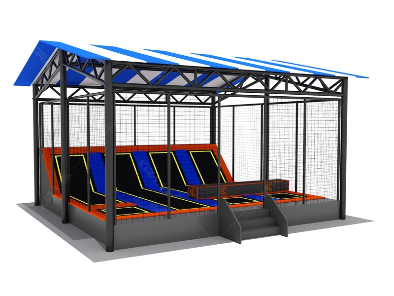 Parc sain de trampoline d'aventure d'amusement de conception commerciale avec le filet de sécurité