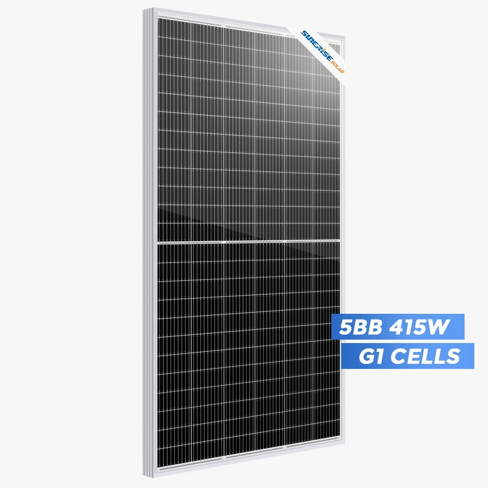 158,75 mm 9BB Demi-cellule Mono 415 Watt Prix du panneau solaire