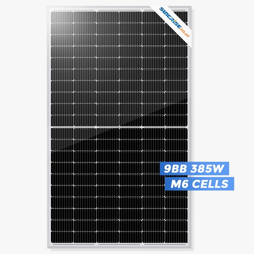 166mm 9BB Demi-cellule Mono 385 Watt Prix du panneau solaire