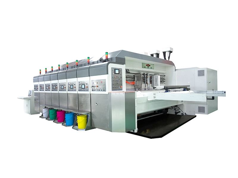 Machine d'impression flexographique K7 4 couleurs Machine de fabrication de cartons en carton ondulé
