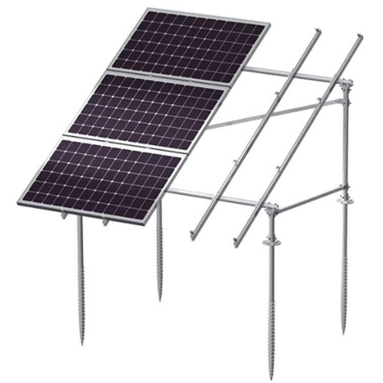 Système de structure de montage de panneau solaire en aluminium au sol