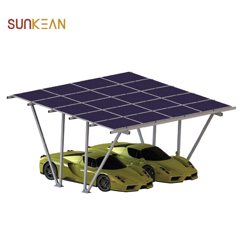 Supports de montage de panneaux solaires Installation de carport solaire pour hangar de stationnement de voiture solaire