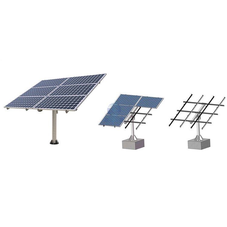 Système de montage de poteau de terre de modules solaires 6pcs