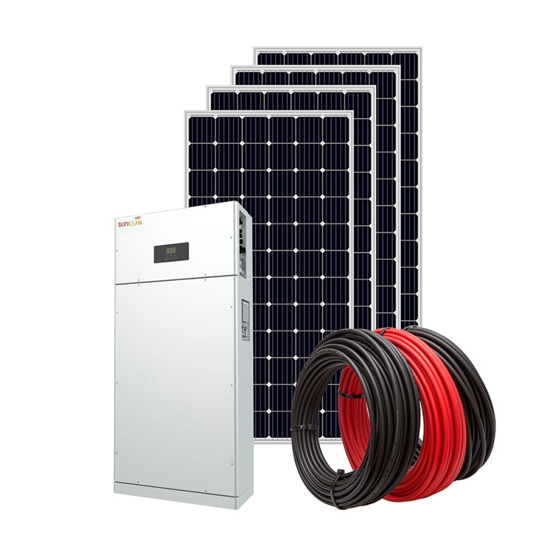 3kw-5kw monophasé hors réseau batterie au lithium kit de module de panneau solaire système énergétique