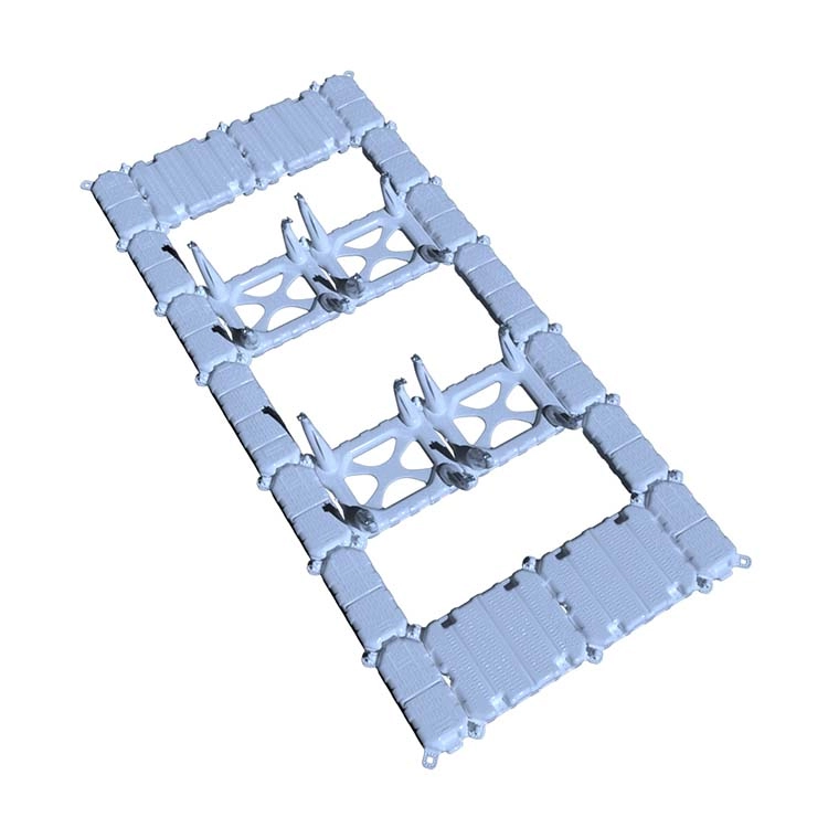 Solution d'ancrage complète pour lac sec Kits solaires Structure de montage solaire HDPE Flotteurs de piscine