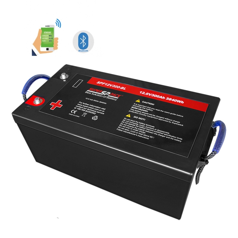 Batteries de véhicules récréatifs, version Bluetooth de la batterie 12V300Ah LiFePO4 pour camping-car