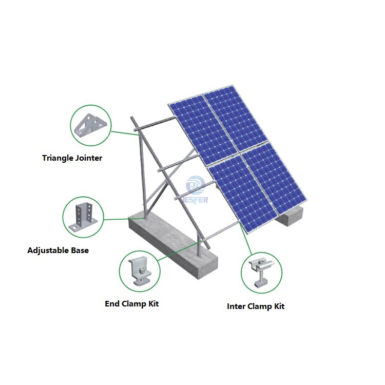 Systèmes de montage au sol solaires PV en acier