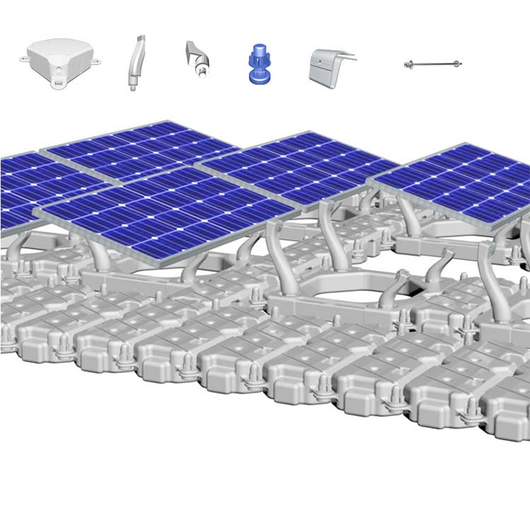 Solution d'ancrage complète pour lac sec Kits solaires Structure de montage solaire HDPE Flotteurs de piscine