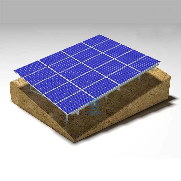 Support de montage photovoltaïque bifacial solaire pour terrasse au sol à flanc de colline réglable