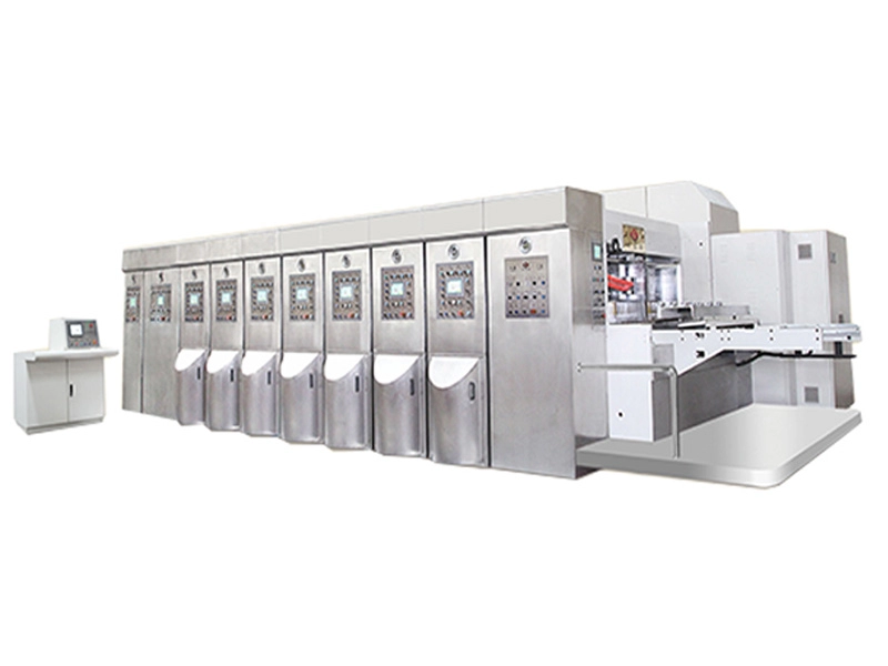 Machine d'impression flexographique automatique à grande vitesse de carton ondulé de 4 couleurs