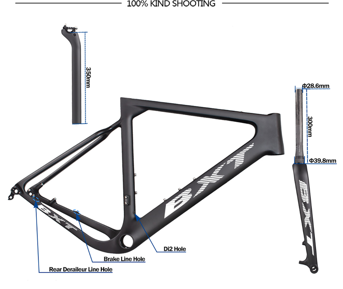 disque de cadre en carbone pour vélo de gravier