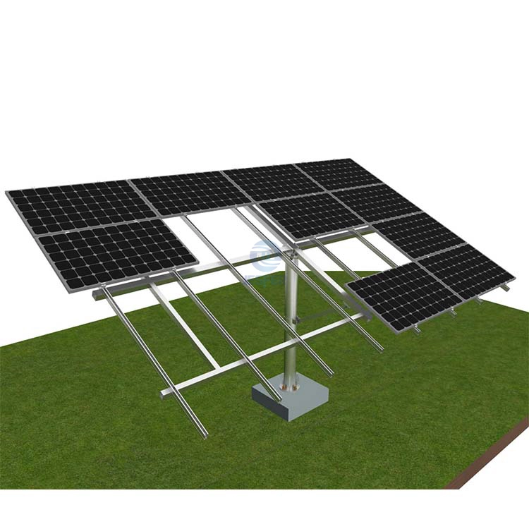 Système de montage au sol de poteau de modules solaires de 8pcs 16pcs