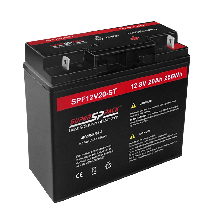 Batterie au lithium rechargeable au phosphate de fer au lithium SPF12.8V 20Ah (LiFePO4)