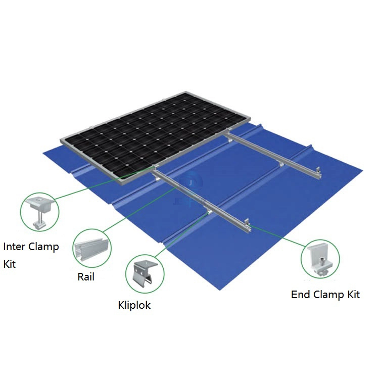 Kits de support solaire de toit métallique trapézoïdal