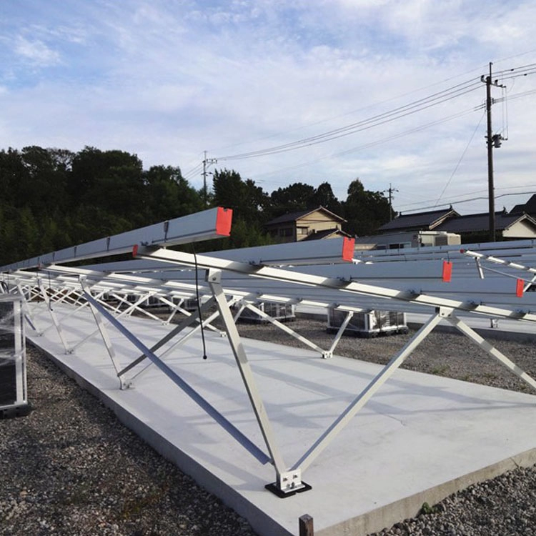 Structure de support en aluminium pour rayonnage solaire à montage au sol