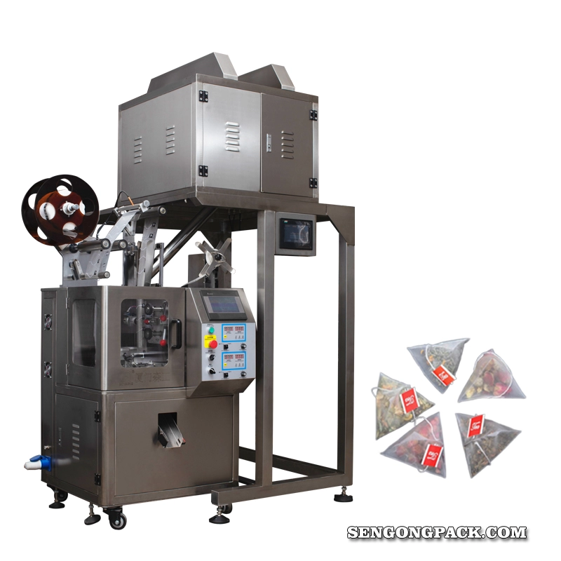 Machine à emballer automatique de sachets de thé de pyramides C20DX (peseuse à 4 têtes)