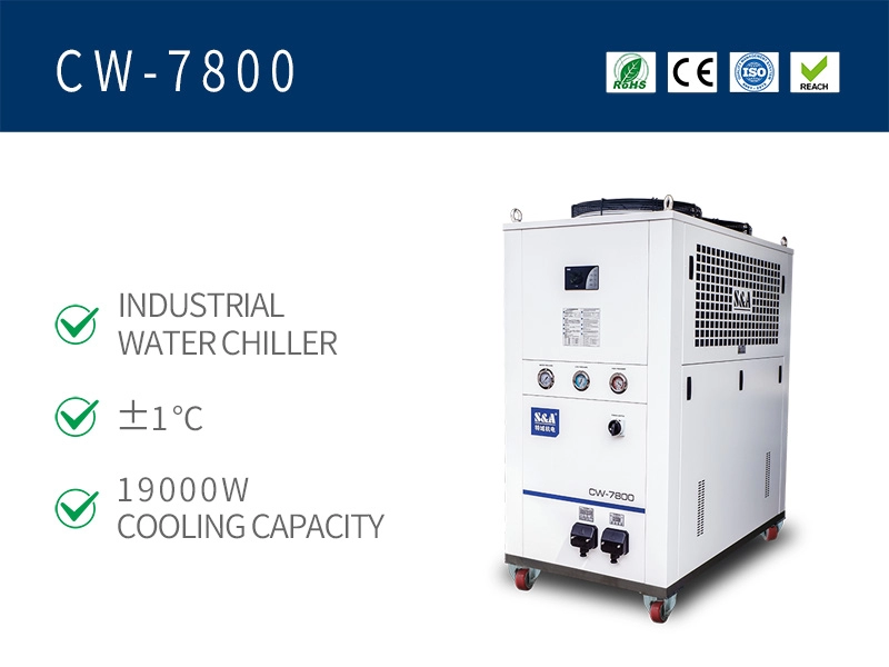 Refroidisseurs d'eau industriels CW-7800 Capacité de refroidissement de 19 000 W