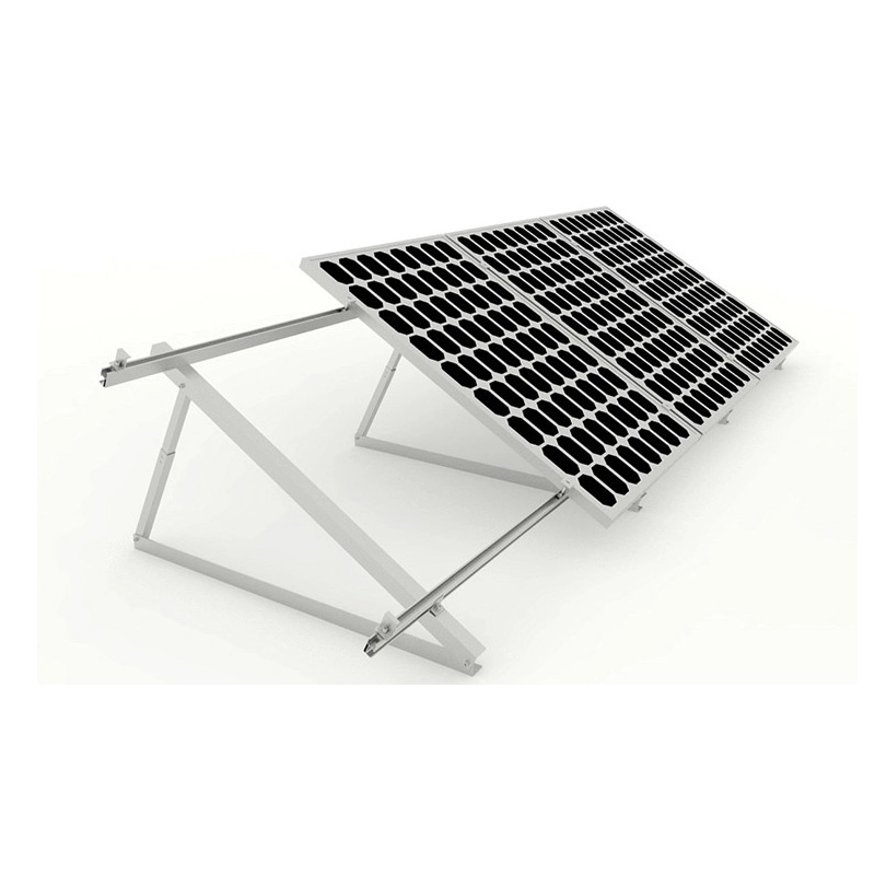 Système de montage solaire triangulaire pour toit plat et métallique