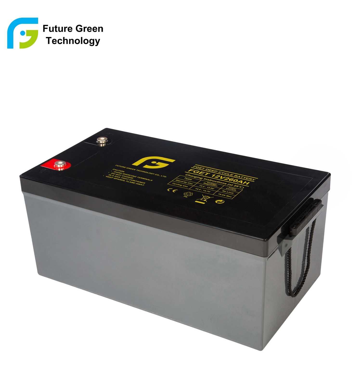 12V 250ah 260AH batterie de stockage à cycle profond pour le système solaire