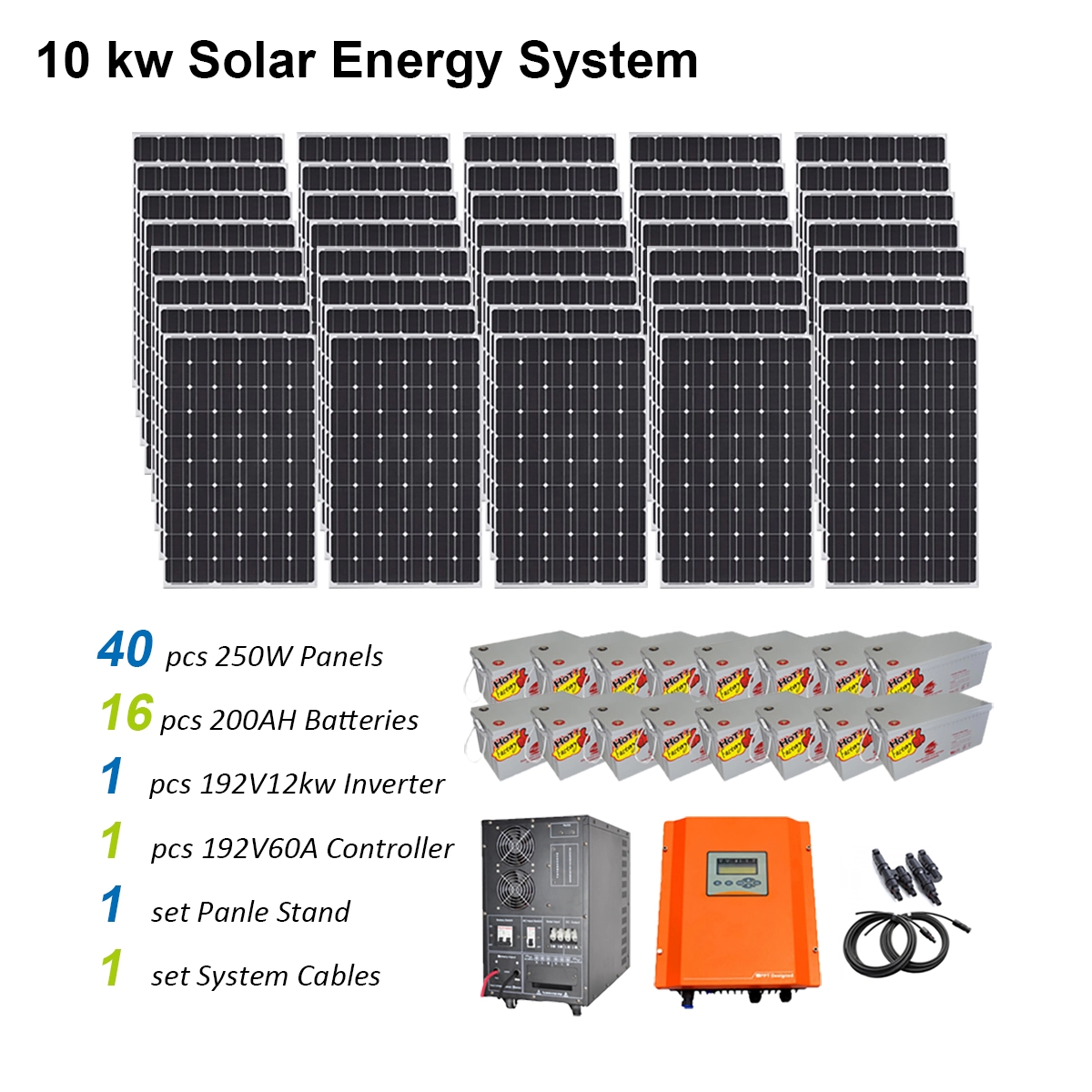 Onduleur de système d'alimentation solaire à onde sinusoïdale pure de réseau 10kw hors réseau