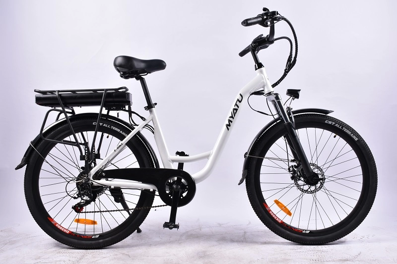 Vélo électrique de ville en alliage d'aluminium 26 pouces 6 vitesses