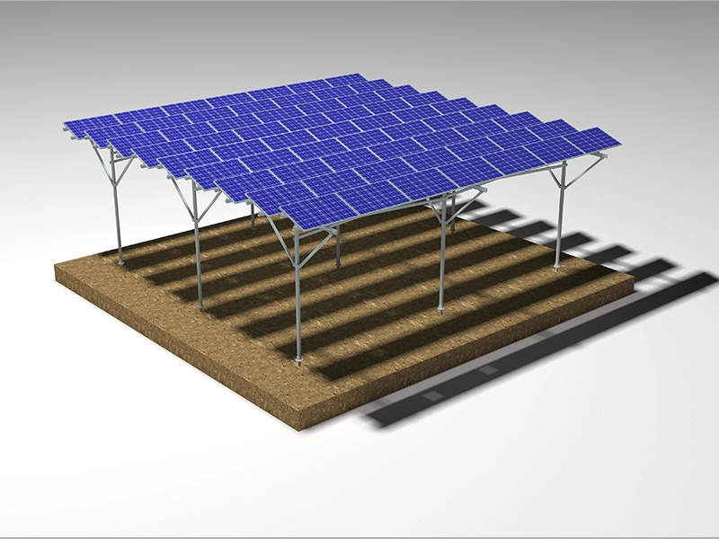 Système de montage de rayonnage solaire pour serre agricole