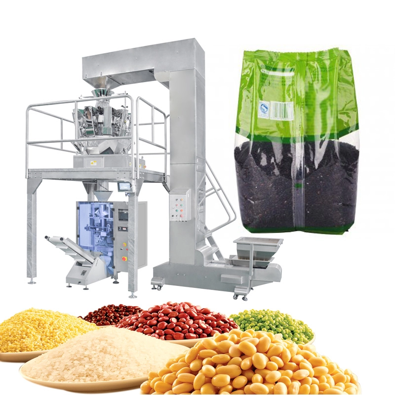 Machine d'emballage verticale multifonctionnelle de pesage de granule de soja de pois