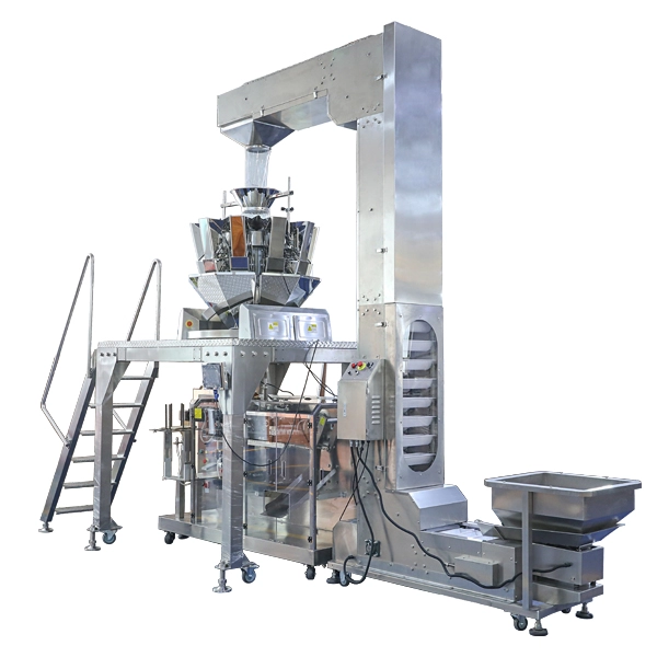 Machine à emballer de riz Machine à emballer de pesage automatique de granules Machine à emballer de céréales 5KG
