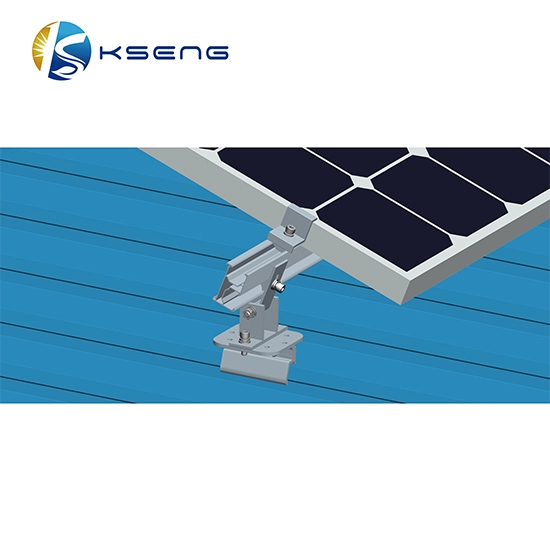 Système de montage de toit de panneau solaire d'angle réglable de triangle en aluminium