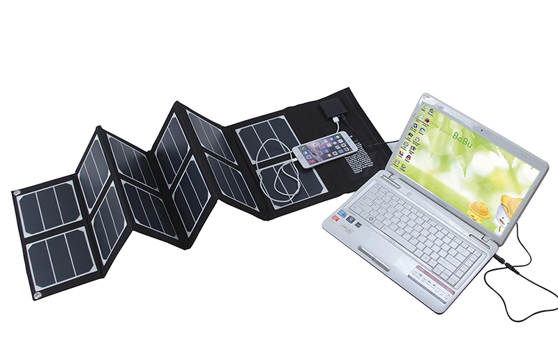 Chargeur solaire portable à panneaux solaires sunpower 40 W pour ordinateur portable et téléphone portable