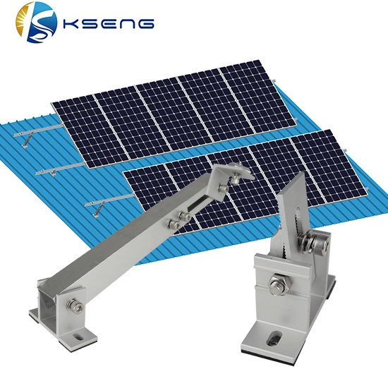 Système de montage de toit de panneau solaire d'angle réglable de triangle en aluminium