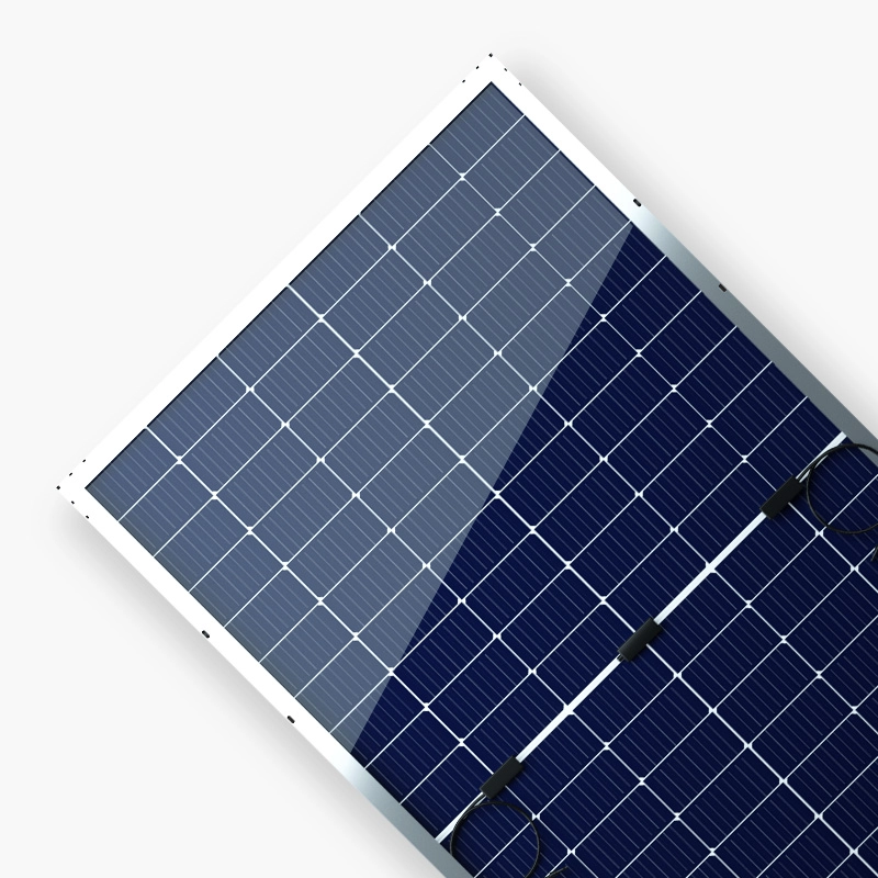 350-380W 120 Module photovoltaïque solaire à double barre omnibus en verre à demi-cellule