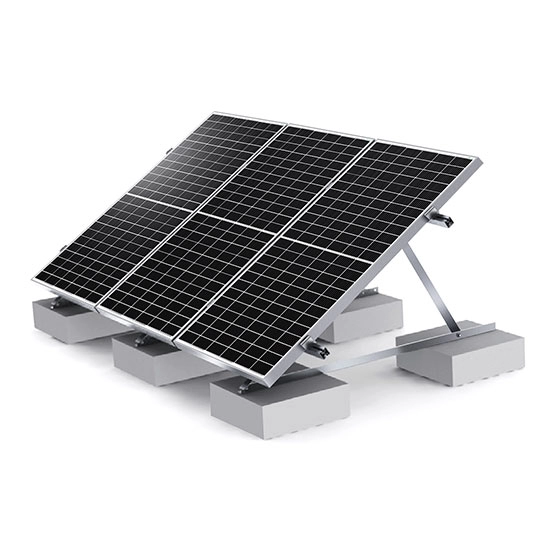 Système de structure de montage de panneau solaire de toit plat