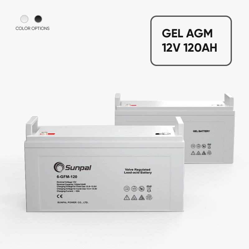 Batterie au plomb-acide rechargeable à énergie solaire 12V 120Ah