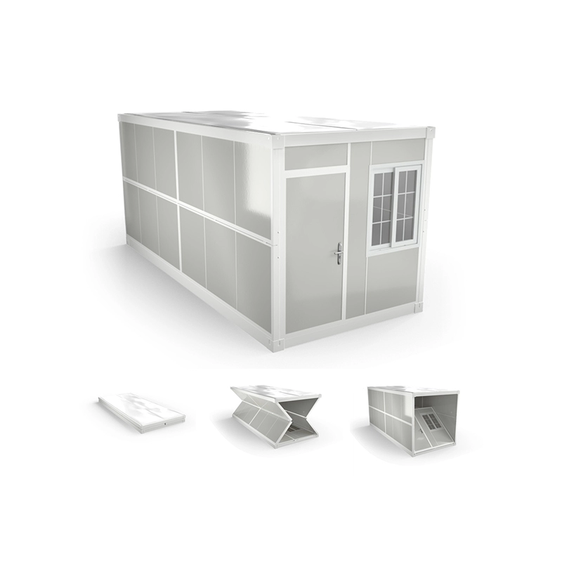 Maison de conteneur pliante à cadre en acier préfabriqué à installation rapide pour la vie/magasin/hôtel/dortoir