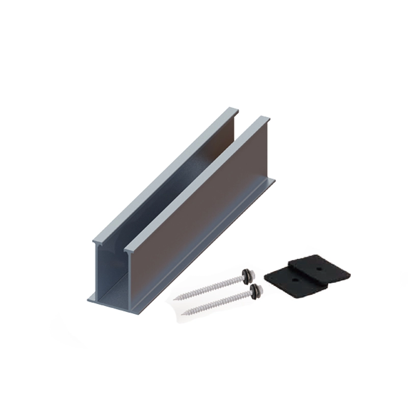 Mini rails de montage de toit de panneau solaire pour toit RIB trapézoïdal