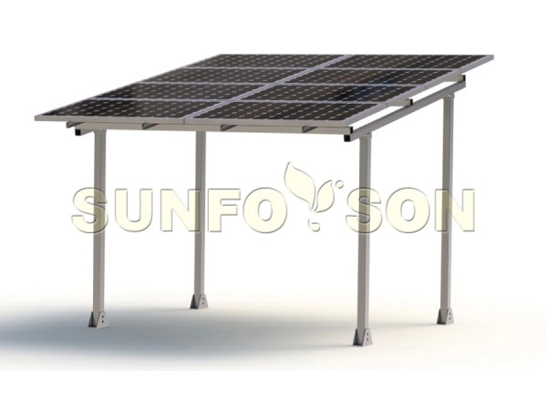 Structure de montage de l'abri de voiture solaire SunRack