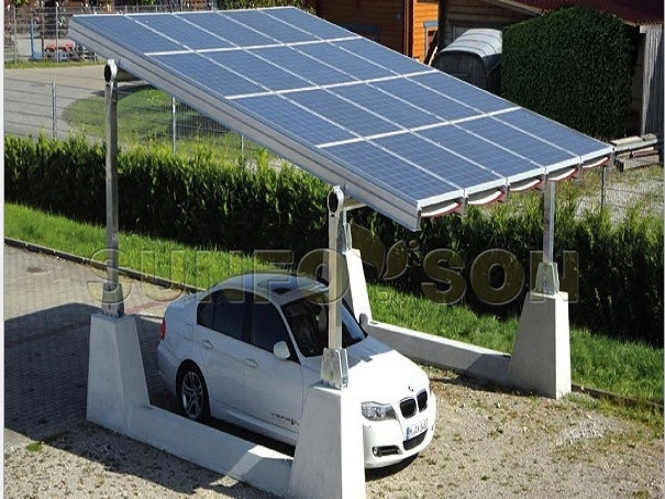 Structure de montage de l'abri de voiture solaire SunRack