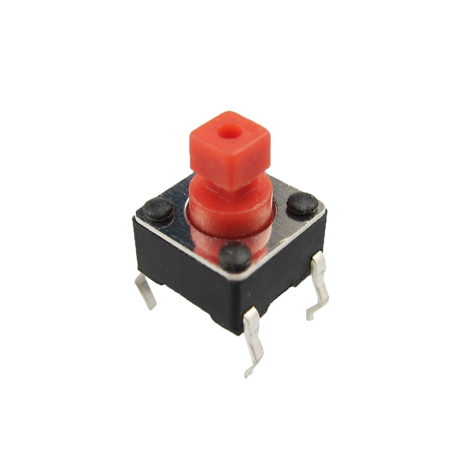 Interrupteur à bouton-poussoir tactile à actionneur carré 6x6x10mm