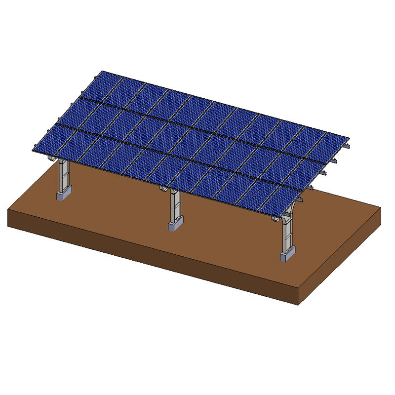 Système de montage de carport solaire résidentiel en acier galvanisé