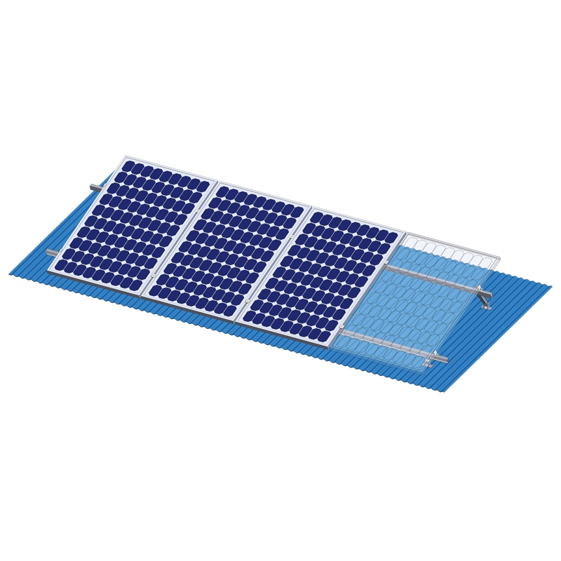 Système de montage de panneau solaire réglable pour surface plane